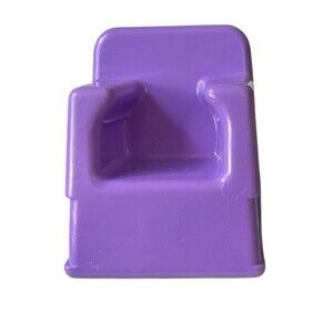 Vintage 1982 Barbie Twirly Curls Purple Salon Chair w/ Suction Cup Mattel Toy